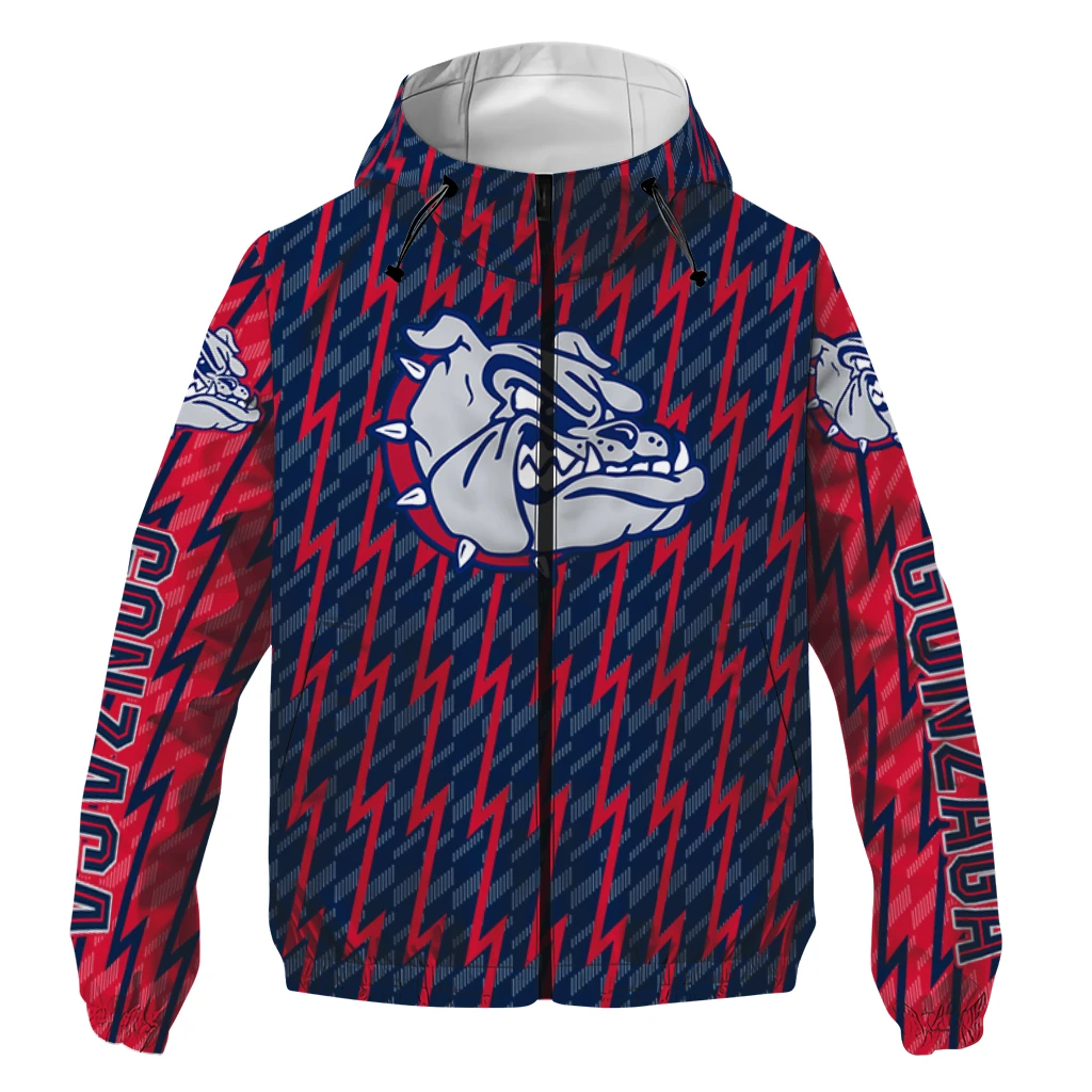 customized gonzaga bulldogs lightning strike grid blue windbreaker jacket best selling customized gonzaga bulldogs lightning strike grid blue windbreaker jacket best selling