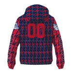 customized gonzaga bulldogs lightning strike grid blue windbreaker jacket best selling