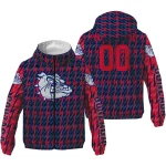 customized gonzaga bulldogs lightning strike grid blue windbreaker jacket best selling