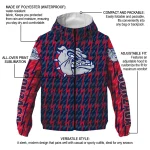 customized gonzaga bulldogs lightning strike grid blue windbreaker jacket best selling