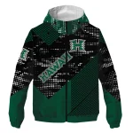customized hawaii rainbow warriors arrow matrix green black windbreaker jacket best selling