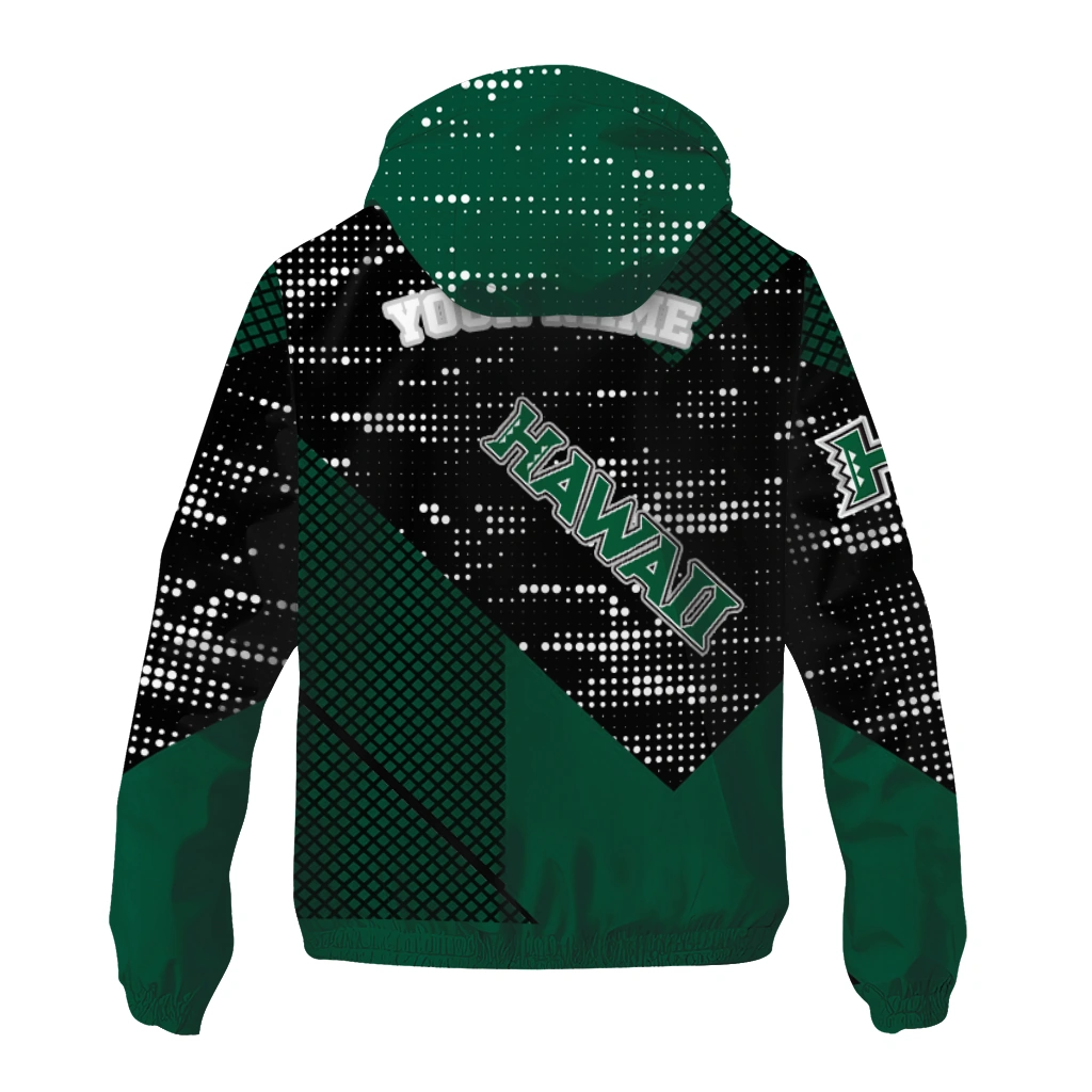 customized hawaii rainbow warriors arrow matrix green black windbreaker jacket fashion forward customized hawaii rainbow warriors arrow matrix green black windbreaker jacket fashion forward