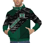 customized hawaii rainbow warriors arrow matrix green black windbreaker jacket best selling