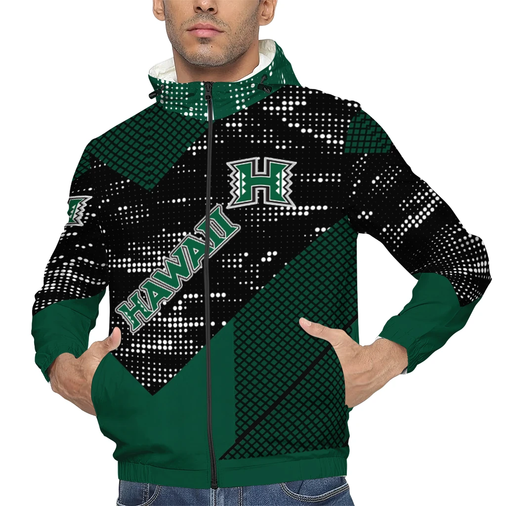 customized hawaii rainbow warriors arrow matrix green black windbreaker jacket top rated customized hawaii rainbow warriors arrow matrix green black windbreaker jacket top rated