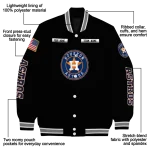 customized houston astros american flag skull black varsity jacket best selling