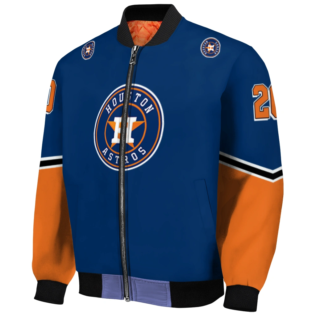 customized houston astros chevron style blue bomber jacket fashion forward customized houston astros chevron style blue bomber jacket fashion forward