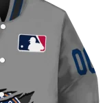 customized houston astros claw rend grey varsity jacket best selling