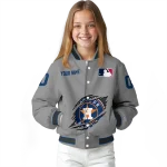customized houston astros claw rend grey varsity jacket best selling