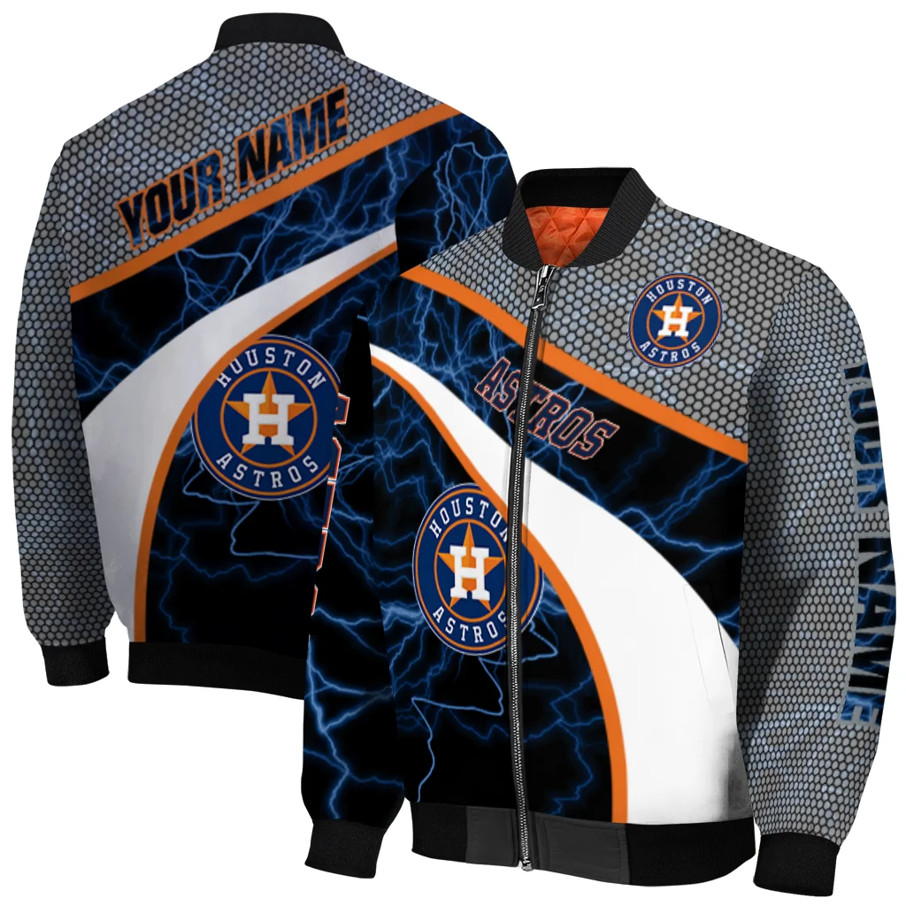 customized houston astros electric flash blue bomber jacket best selling customized houston astros electric flash blue bomber jacket best selling