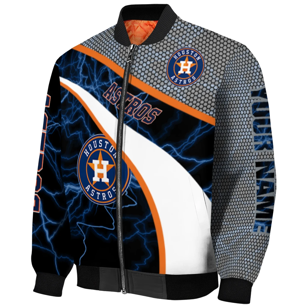 customized houston astros electric flash blue bomber jacket fashion forward customized houston astros electric flash blue bomber jacket fashion forward