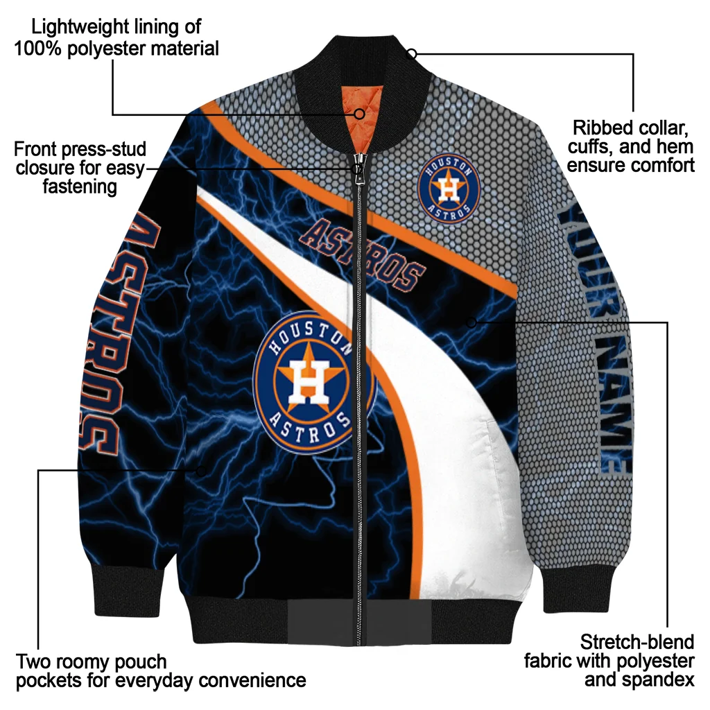 customized houston astros electric flash blue bomber jacket new arrival customized houston astros electric flash blue bomber jacket new arrival