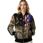 customized houston astros patriot deer camouflage bomber jacket best selling