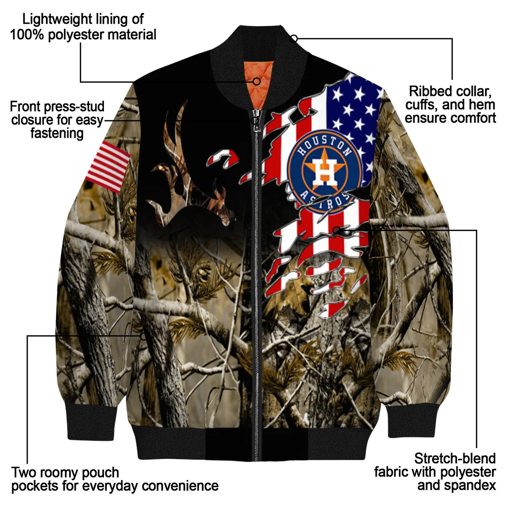 customized houston astros patriot deer camouflage bomber jacket new arrival customized houston astros patriot deer camouflage bomber jacket new arrival