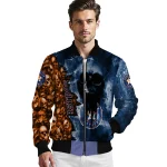 customized houston astros skull cluster blue bomber jacket best selling