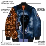 customized houston astros skull cluster blue bomber jacket best selling