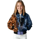 customized houston astros skull cluster blue bomber jacket best selling