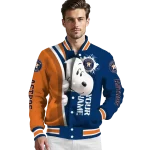 customized houston astros snoopy head blue varsity jacket best selling