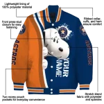 customized houston astros snoopy head blue varsity jacket best selling
