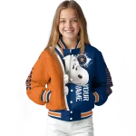 customized houston astros snoopy head blue varsity jacket best selling
