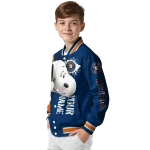 customized houston astros snoopy head blue varsity jacket best selling