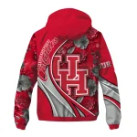 customized houston cougars blossoms helmet red windbreaker jacket best selling