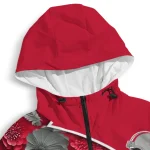 customized houston cougars blossoms helmet red windbreaker jacket best selling