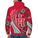 customized houston cougars blossoms helmet red windbreaker jacket best selling