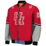 customized houston cougars chevron style red bomber jacket best selling