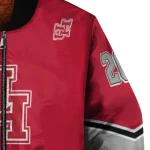 customized houston cougars chevron style red bomber jacket best selling