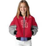 customized houston cougars chevron style red bomber jacket best selling