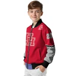 customized houston cougars chevron style red bomber jacket best selling