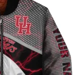 customized houston cougars electric flash red bomber jacket best selling