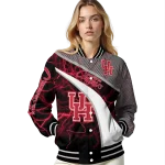 customized houston cougars electric flash red varsity jacket best selling