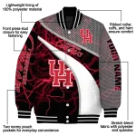 customized houston cougars electric flash red varsity jacket best selling