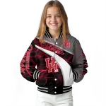 customized houston cougars electric flash red varsity jacket best selling