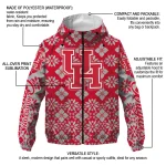 customized houston cougars geometric blossom red windbreaker jacket best selling