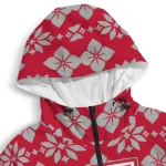 customized houston cougars geometric blossom red windbreaker jacket best selling