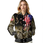 customized houston cougars patriot deer camouflage varsity jacket best selling