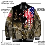 customized houston cougars patriot deer camouflage varsity jacket best selling