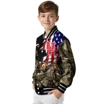 customized houston cougars patriot deer camouflage varsity jacket best selling