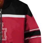 customized houston cougars stripe statement red black bomber jacket best selling