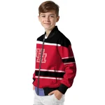 customized houston cougars stripe statement red black bomber jacket best selling