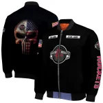 customized houston rockets american flag skull black bomber jacket best selling