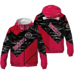 customized houston rockets arrow matrix red black windbreaker jacket best selling