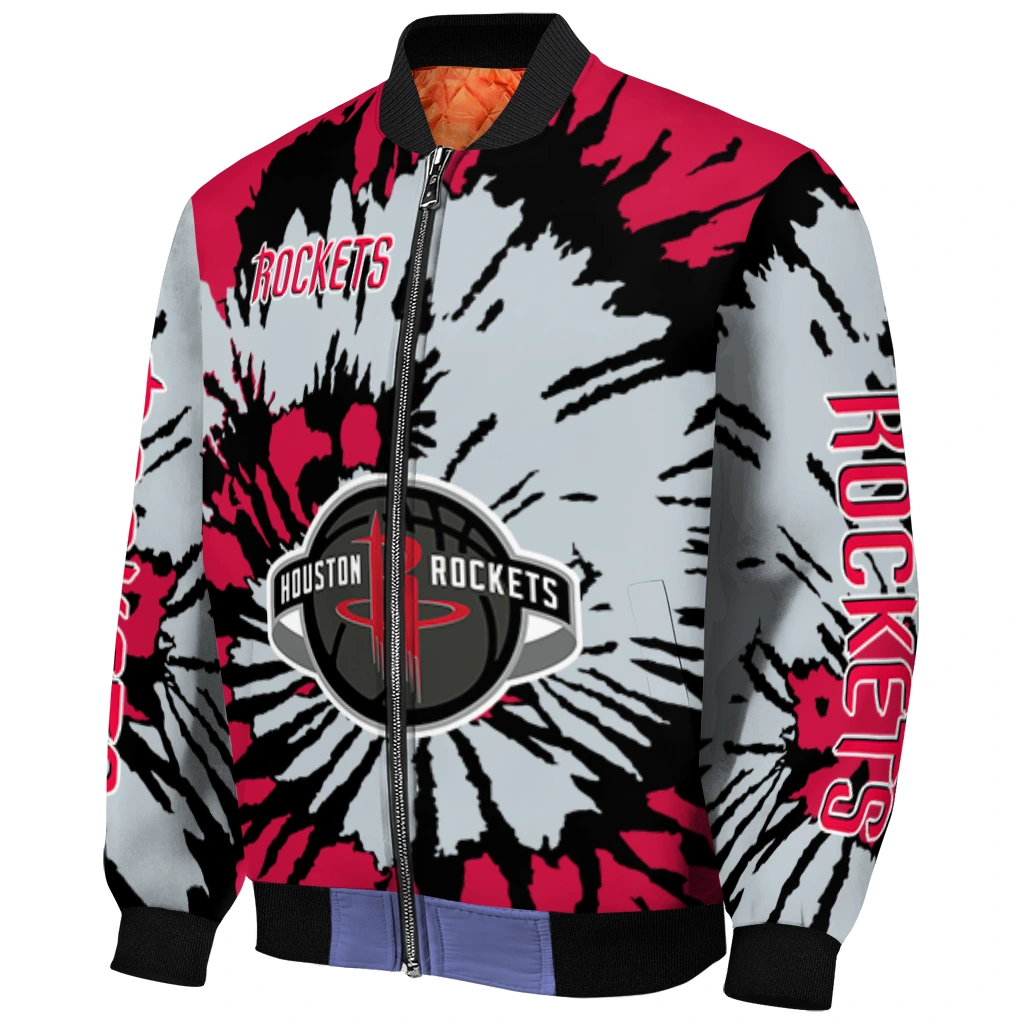 customized houston rockets burst splatter red bomber jacket fashion forward customized houston rockets burst splatter red bomber jacket fashion forward