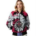 customized houston rockets burst splatter red bomber jacket best selling