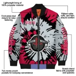 customized houston rockets burst splatter red bomber jacket best selling