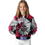 customized houston rockets burst splatter red bomber jacket best selling