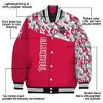 customized houston rockets camouflage style red varsity jacket best selling