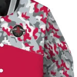 customized houston rockets camouflage style red varsity jacket best selling